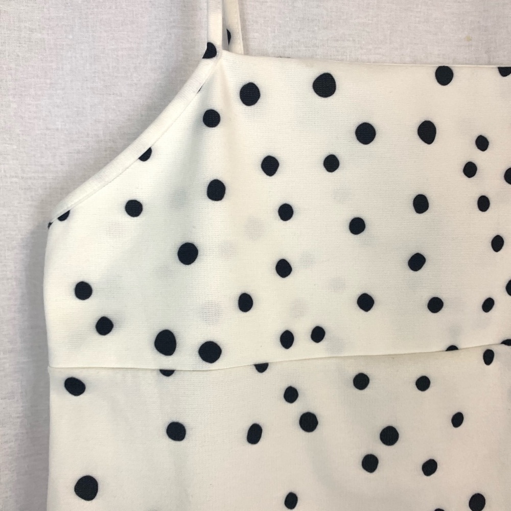 Zara White Black Polka Dot Strappy Mini Dress NWT - Picture 6 of 6